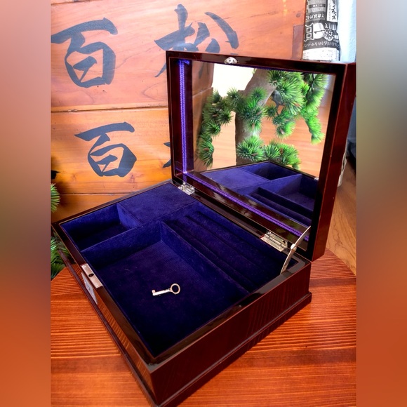 Antique Japanese Lock Jewelry Box - Picture 2 of 3